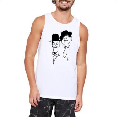Imagem de Camiseta Regata Gordo e o magro linear art - Alearts, M