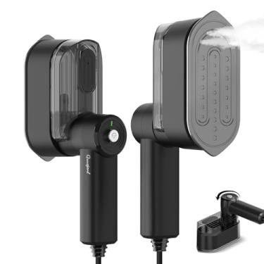 Imagem de Quuejenl Vaporizador De Roupas Portátil Para Viagem - Mini Ferro De Passar Roupas Portátil De 1000 W, Cabo De Alimentação De 2,4 M, Design Dobrável, Itens Essenciais Para Viagem, Dormitório Universi