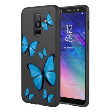 Imagem de KOARWVC Capa de celular para Galaxy A6 Plus 2018, capa para Samsung A6+ 2018 SM-A605, design de padrão de borboleta, fina, protetora, macia, amortecedora, capa de telefone para Samsung Galaxy A6 Plus