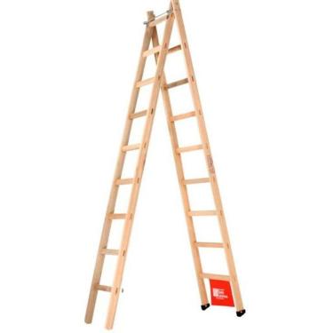 Imagem de Escada de Madeira Santa Catarina Dupla, 9 Degraus 