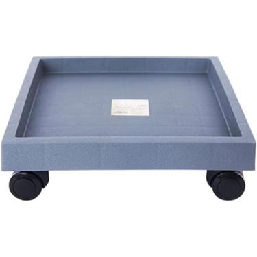 Imagem de Plastics quadrados Planta maconha de goleta maconha motor dolly jardard vaso de flor stand on wheels Caddy de vaso de rodas de rodas Plantas de vaso com rodas Armazenamento de água interna e