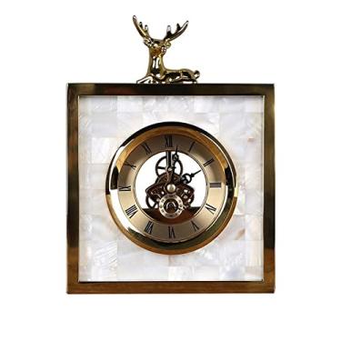 Imagem de Relógio de mesa, moderno relógio quadrado criativo relógio decorativo mudo moda 6,49 polegadas relógio de mesa