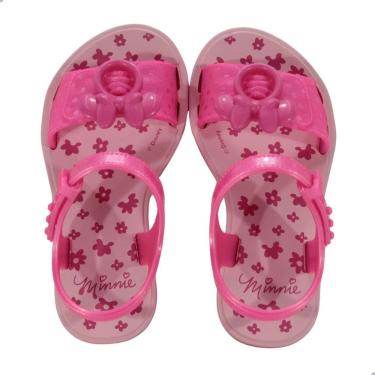 Imagem de Sandália Infantil Grendene Kids Minnie Dress Lik Com Óculos Rosa Perolado
