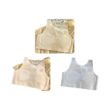 Imagem de Meninas 3pcs Sutiãs De Treinamento Respiráveis Confortáveis Lingerie E