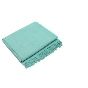 Imagem de Manta Para Sofá Grande Casal 2,40x1,80m Algodão Natural Artesanal Decorativa Coberta Franja(Tiffany)