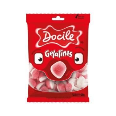 Imagem de Bala Gelatines Beijo 12 Pacotes de 70g cada - Docile