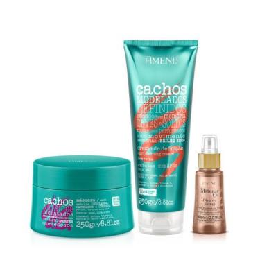Imagem de Amend Cachos Masc 250ml + Leave-in Crespo 250ml + Millenar Oil Monói 6