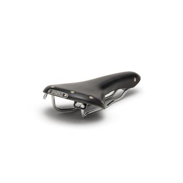 Imagem de Selim de bicicleta Brooks Saddles B15 Swallow (moldura cromada, preto)
