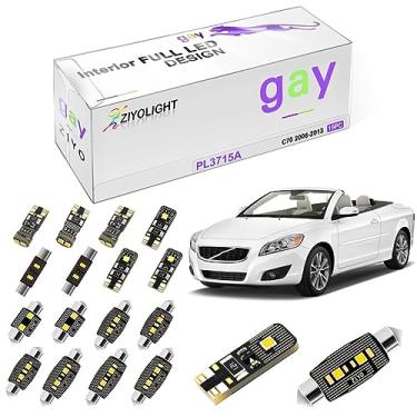 Imagem de ZIYOLIGHT PL3715A - (15 lâmpadas) Kit de Luz Interior LED Substituição para Volvo C70 2006-2013 Acessórios, Lâmpadas Domo LED Branco Xenon Atualização