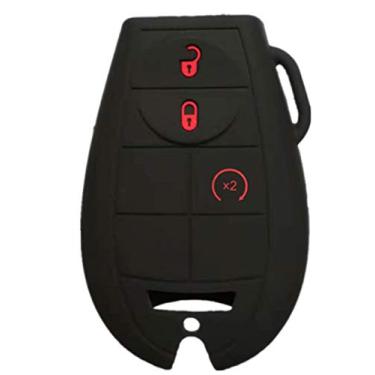 Imagem de Capa RUNZUIE de silicone sem chave para entrada controle remoto capa protetora para Jeep Grand Cherokee Commander Dodge Challenger Carregador Durango Grand Caravan Journey Magnum Ram 1500 2500 3500