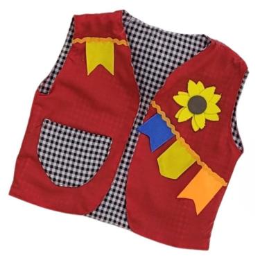 Imagem de Colete Festa Junina Infantil Caipira Roupa Dançar Quadrilha