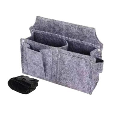 Imagem de WeiLaiKeQi Bolsa de ferramentas para eletricista, bolsa de cintura para ferramentas, multifuncional, leve, de cintura, utilitária, de jardinagem, cinto para, Cinza Escuro