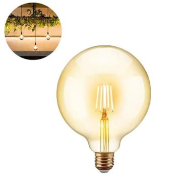 Imagem de Lâmpada Filamento Led G125 Decorativa 4w Bivolt E27 Varal Luz Retrô Vi