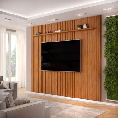 Imagem de Painel Ripado Trento 275x240cm Em Mdf Freijó