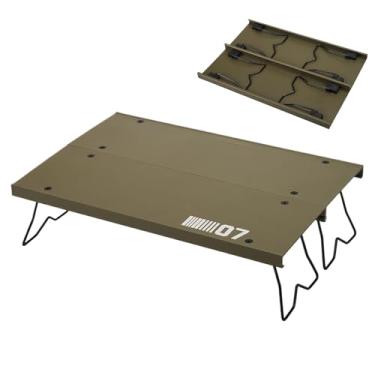 Imagem de Mesa De Acampamento Dobrável | Mesa De Acampamento Portátil Em Liga De Alumínio,Móvel Leve Para Piquenique Acampamento Comida Bebidas Computador Portátil Luz Exterior