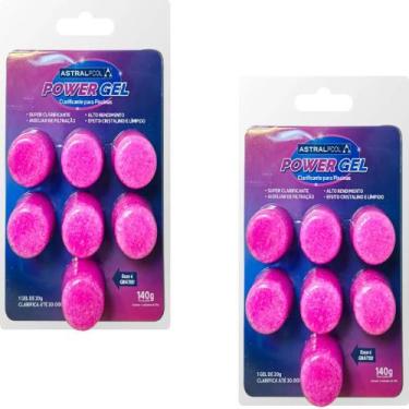 Imagem de Kit 2 clarificantes power gel 140g c/7 pastilhas 20g astralpool