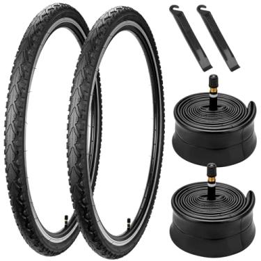 Imagem de Vershin Pneus De Bicicleta Estrada 26" 26 X 1,75/47-559 E Câmaras Com 2 Alavancas Pneu Compatíveis 1,50, 1,60, 1,75, 1,90 1,95