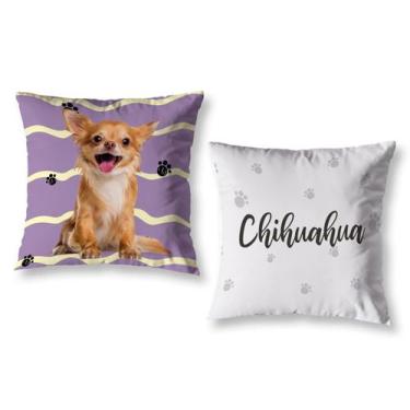 Imagem de Kit 2 Almofadas Pet Cachorros Cheias 40cm x 40cm Decorativas Estampada
