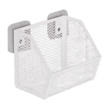 Imagem de DimyFew Cestas de cozinha suspensas, cestas de arame de metal, organizadoras de arame de metal multifuncionais para, Branco, 14.8 X 11 X 13.5 Cm