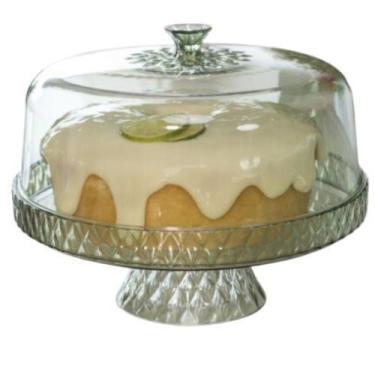 Imagem de Boleira Com Pé Glamour Acrílico Tampa Alta -Cores Sortidas - Plasutil