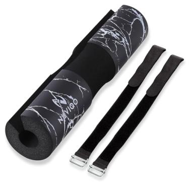 Imagem de Nuviqo Almofada de agachamento com barra para pulmões e agachamentos - Almofada de impulso de quadril para barras padrão e olímpicas - Fornece almofada para pescoço e ombros durante o treinamento