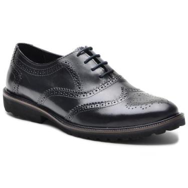 Imagem de Sapato Social Masculino Oxford Couro Cadarço Confortável - Mila Marque