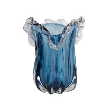 Imagem de VASO DECOR MURANO 23X27 CM AZUL SAFIRA