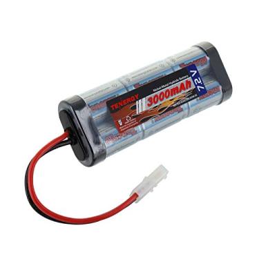 Imagem de Tenergy Pacote de bateria de 7,2 V alta capacidade 6 células 3000mAh NiMH pacote de bateria plana NiMH, bateria de substituição para carro RC, caminhão RC, tanque RC, barco RC com conector Tamiya