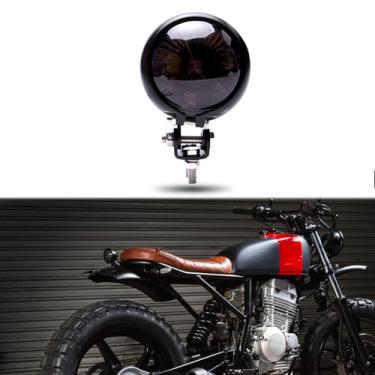 Imagem de Lâmpada de freio traseira de motocicleta estilo Bates traseira LED para Harley Chopper Bobber Cafe Racer