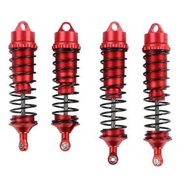 Imagem de 4pcs RC Choque traseiro dianteiro Absorvedor para Arrma 1/8 para Typhon para Liga de Alumínio Pária RC Damper de Primavera de Carro RC (Vermelho)