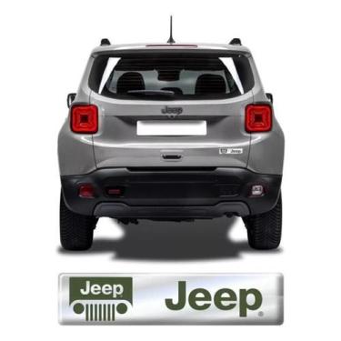 Imagem de Aplique Emblema Jeep Renegade Resinado Cromado Res07 Fgc - Spts