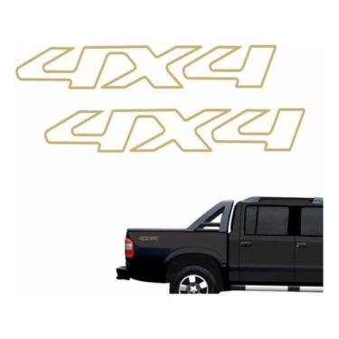 Imagem de Emblema Adesivo Resinado Chevrolet 4X4 S10 2008 S10R60 - Spts