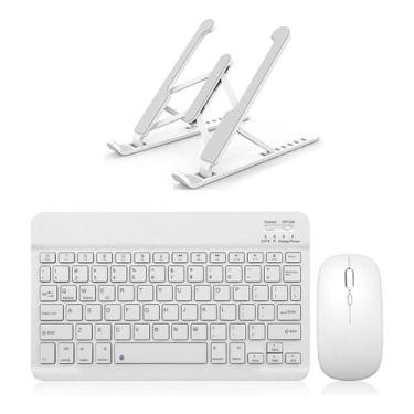 Imagem de Teclado + Mouse Bluetooth + Suporte Compatível Com Macbook Air M2 2022