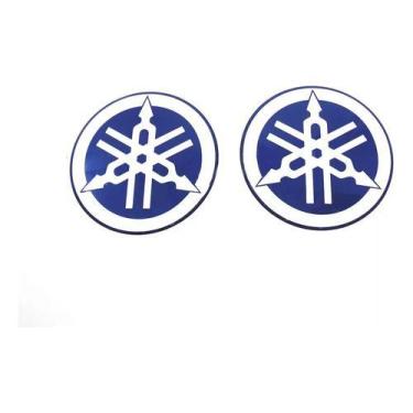 Imagem de Adesivo 3d Resinado Logo Tanque Compatível Yamaha Azul R25 - SPTS