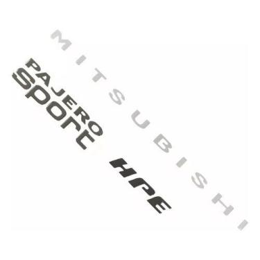 Imagem de Kit Adesivos Pajero Sport Hpe Cinza Resinado Pjhpecz - SPTS