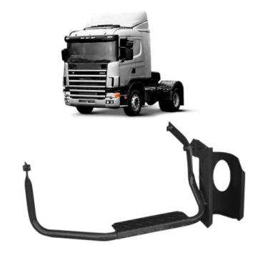 Imagem de Escada Plataforma Compatível c Scania 124 Preto Lado Direito - Fabbof