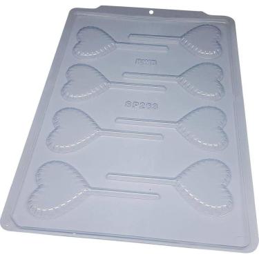 Imagem de Kit 5 Formas Simples Pirulitos de Coração Páscoa SP263