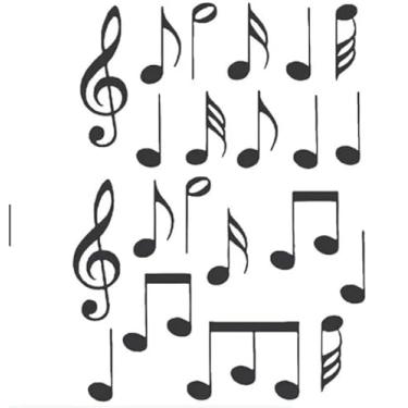 Imagem de Adesivo De Parede Música Notas Musicais Musical Rock Violão