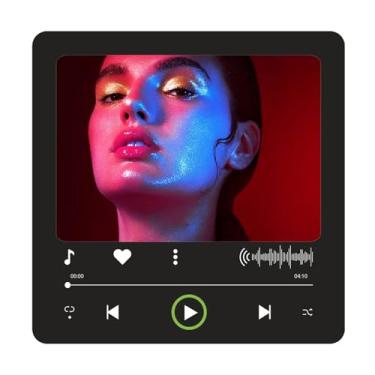 Imagem de Ímanes Musicais Para Frigorífico - Porta-Retratos De Acrílico USB Com Música,Placas Decorativas Para Viagem, Armários, Escritórios, Casais, Natal, Casa, Dia Dos Namorados, Casamento, Halloween,