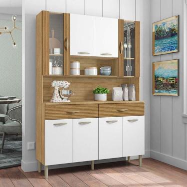 Imagem de Kit Cozinha Golden Plus 8 Portas Freijó Supremo Ripado - Kits Paraná