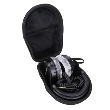 Imagem de Mchoi Capa de fone de ouvido compatível com Beyerdynamic DT 990 PRO/DT 770 PRO Open Studio, apenas capa, preta