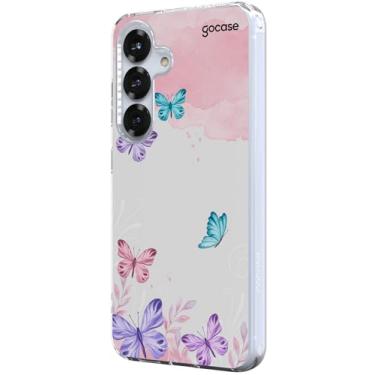 Imagem de Capa Gocase Slim Air Borboletas com Aquarela Para Galaxy S (Transparente, Galaxy S25)