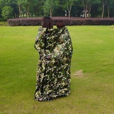 Imagem de Saco de dormir de emergência Saco de sobrevivência leve à prova d'água de sobrevivência reflexiva com apito para camping ao ar livre para camping desastres viagens Material de (Cor a)