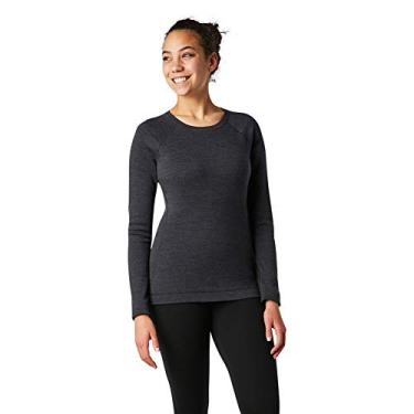 Imagem de Smartwool SW016369010L Feminino Merino 250 Baselayer Crew Carvão Heather G