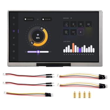 Imagem de Waveshare Placa de desenvolvimento LCD ESP32-S3 de 7 polegadas, resolução 1024 x 600, processador LX7 dual-core de 32 bits 240 MHz, suporte Wi-Fi e Bluetooth, antena integrada, sem toque