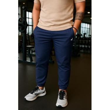Imagem de Calça Academia Masculina Dry fit, Azul, GG