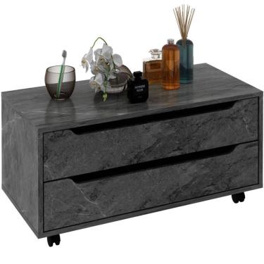 Imagem de Balcão para Gabinete de Banheiro 2 Gavetas e Rodízios