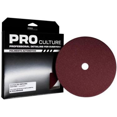 Imagem de Boina de Espuma Bordô PRO Culture Refino com Furo - 6 Polegadas