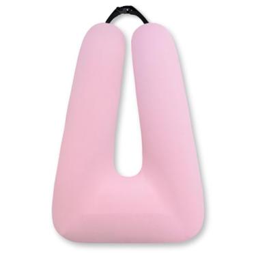 Imagem de FHSGGP Travesseiro de viagem, carro, carro, sono, para adultos e crianças, em viagens rodoviárias, esponja, almofada de viagem infantil, oferece suporte para corpo e cabeça, rosa
