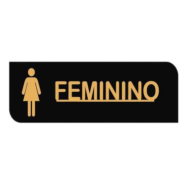 Imagem de Placa Acrílica Sinalizadora De Banheiro Feminino Decorativa